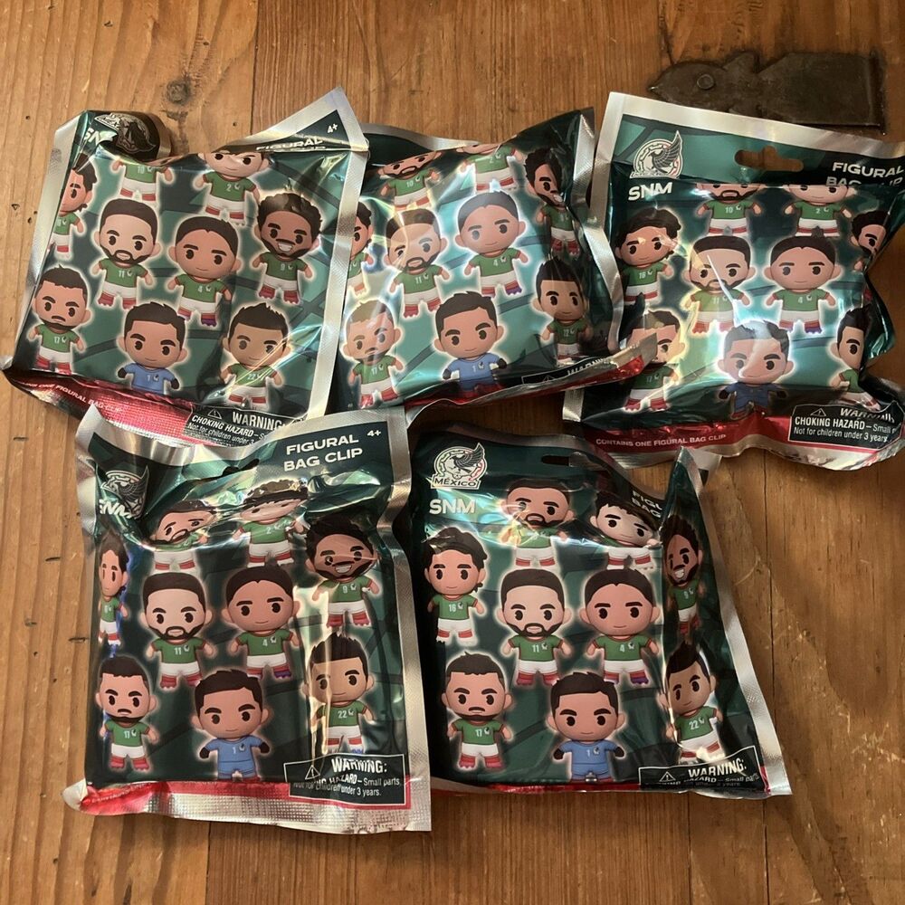Mexico Soccer 2026 FIFA World Cup Team Figural Bag Clip Lot Of 5 Monogram NEW